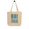 tote bag - "may you be" in ocean - Image 2