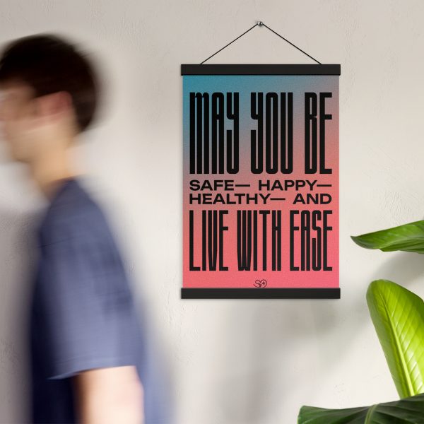 poster - "may you be" in black on sunset