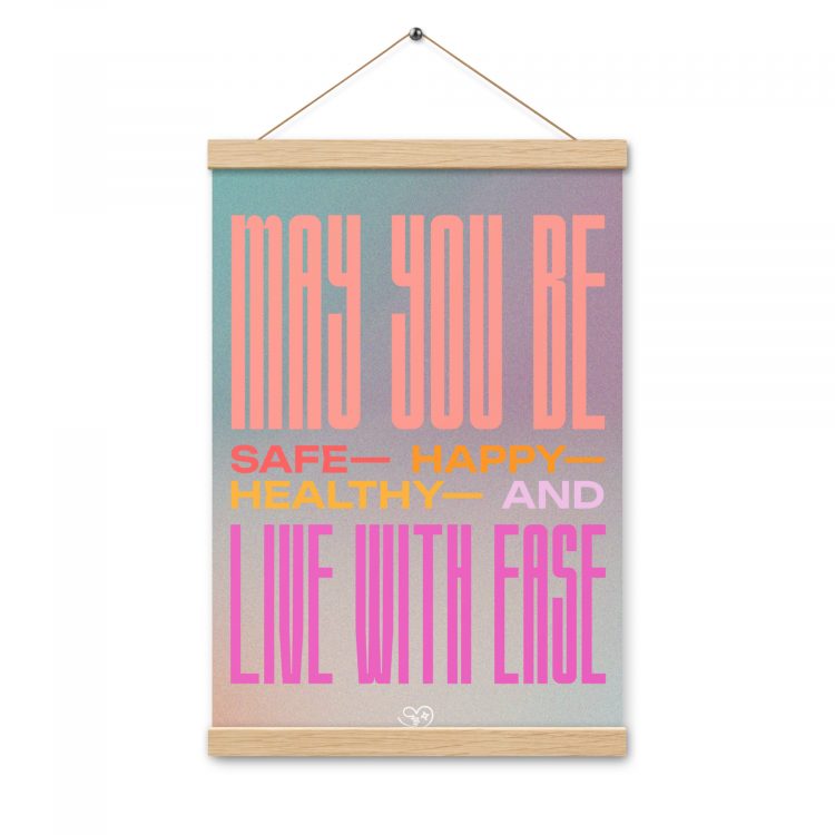 poster - "may you be" in warm colors