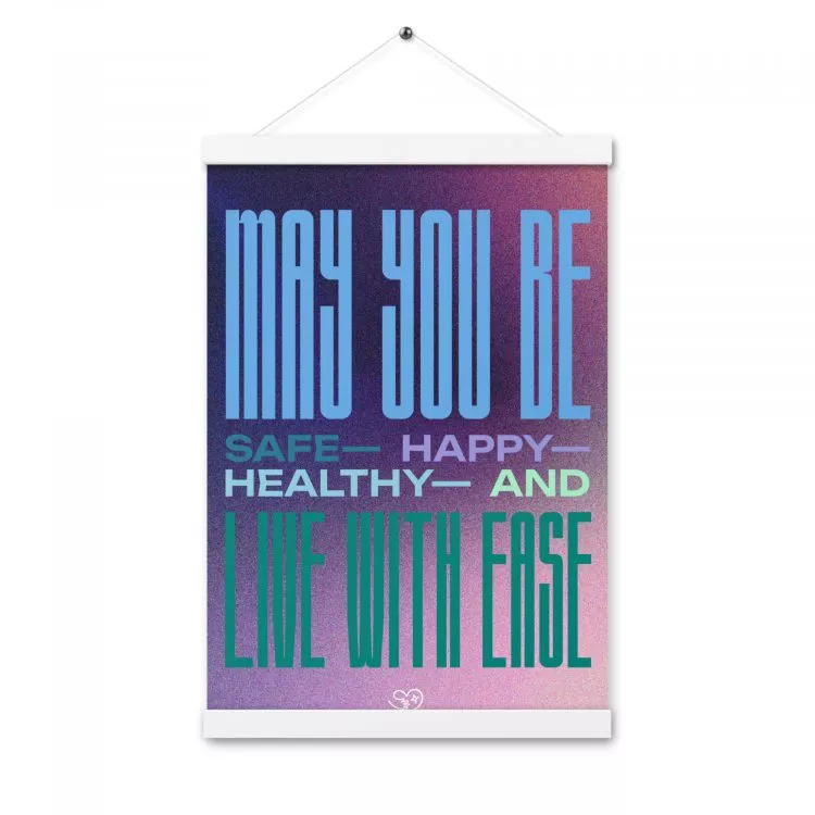poster - "may you be" in cool colors